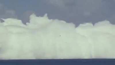 A nuclear bomb being detonated underwater (1958)