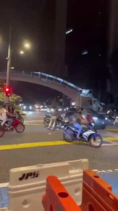 Whose fault is this now? [Bike t-boned a car]