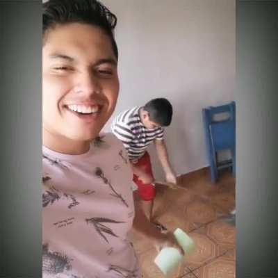 screwing with his sibling.