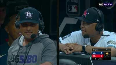 [Highlight] [Highlight] Vladdy Guerrero drives in teammate Teoscar Hernandez with a sac grounder to put the AL ahead of the NL 3-0