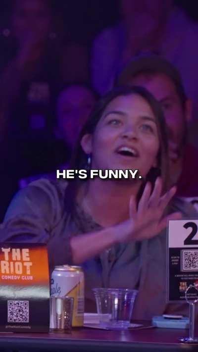 Comedian gets interrupted