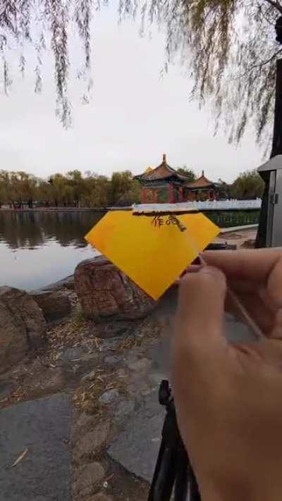 The art blend with nature. This is a masterpiece.