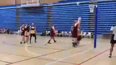 Catching the ball did not go as planned, neither did the landing afterwards