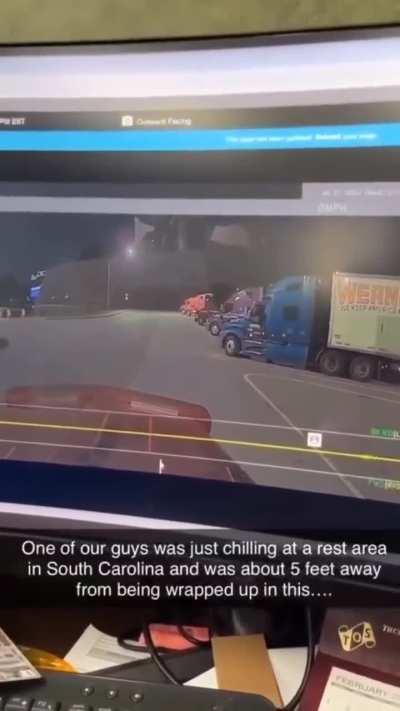 Truck stop accident
