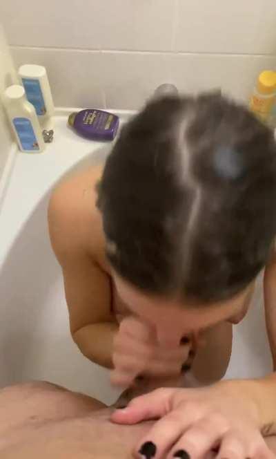 Blowjob Cumshot Shower Porn GIF by erica7447