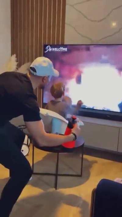 Dad Giving Son 3D experience..