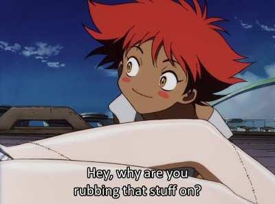 Faye Valentine sunbathe [Cowboy Bebop]