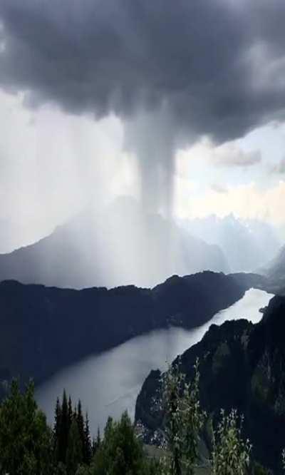 Microburst at Lake Millstatt in Austria