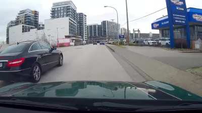 [oc] Aggressive 🤡 tailgates , honking, and passing in opposite lane in excessive speed, then break checks 3-4 times even though I let him pass and gave him space. He was nowhere in sight when I pulled out of the lot and was speeding down in a 50 (30mph) z