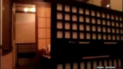 Amateur Japanese Girl Giving A Blowjob At A Restaurant