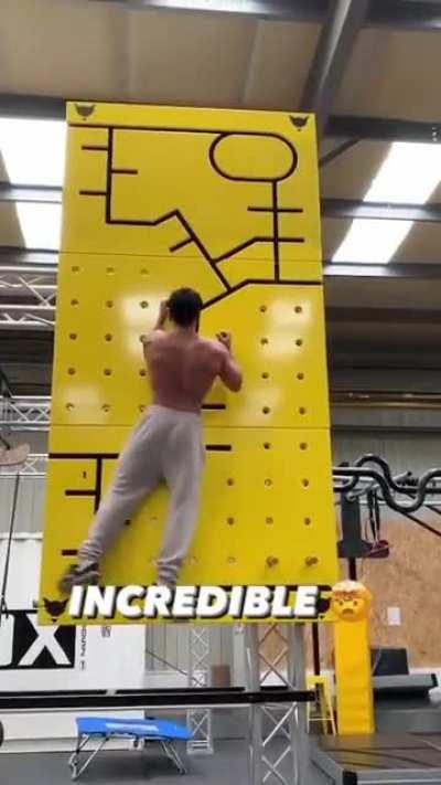 a man climbing through difficult obstacles