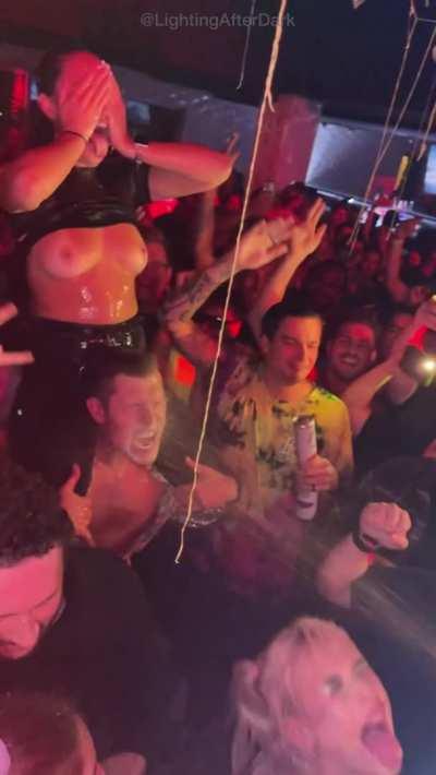 Sprayed with champagne by Kirill, the king of trash, at a club [OC]