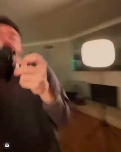 The camera mad during The Weekends halftime show