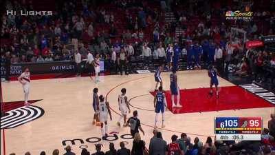 [Highlight] Grant misses a shot with the game winding down, and Harden excitedly hustles for the rebound for his triple-double