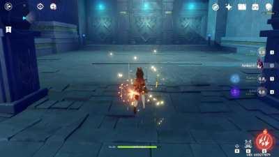 Nothing special, just accidentally exploding Paimon in a cutscene.