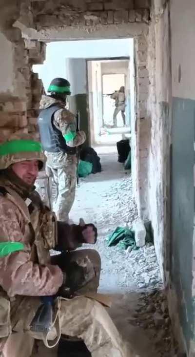 Ukrainian soldier having a snack during combat in Bakhmut