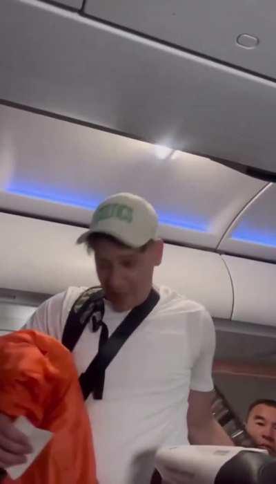 to pick a fight with a boxer on the plane