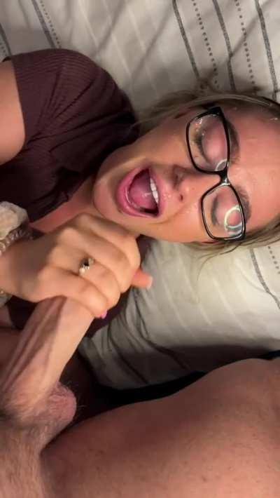 It got all over my glasses...