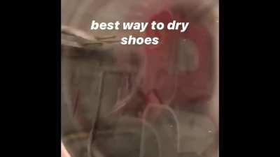 Best way to dry shoes in the dryer