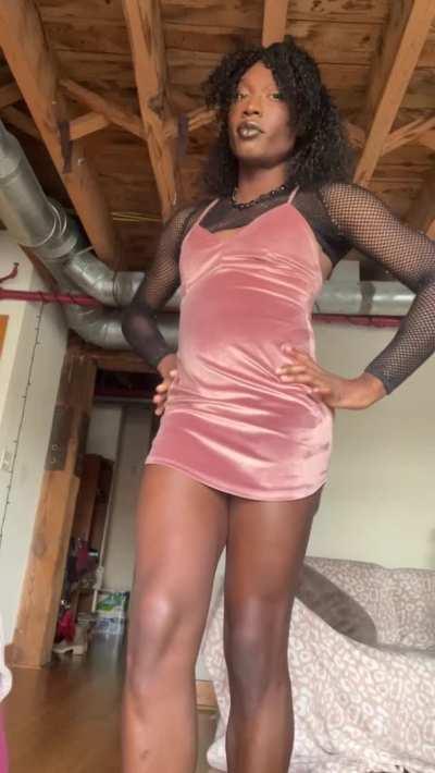 Should I put on a longer dress, or is this okay with you?