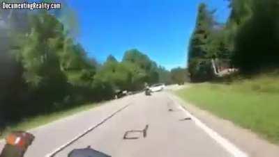 Racing on a mountain road