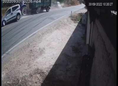 Trying to overtake a tractor on road bend and causing all cars to land in ditch