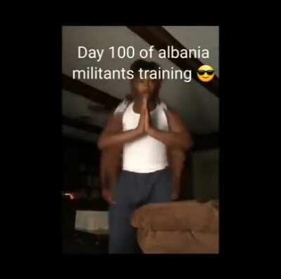 Documentary movie film on Albanian military training practice routine