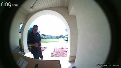 My television being delivered. Note the word ‘FRAGILE’ in big red letters on each side of the box. Thanks FedEx.