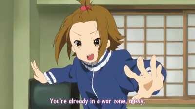 Pillow fight and savage Sensei [k-on]