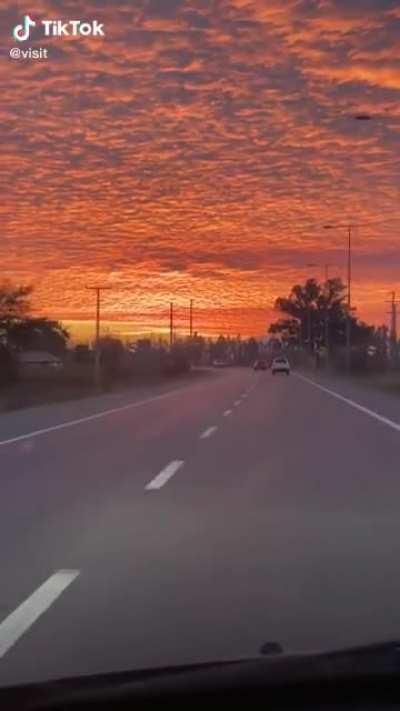 The couds during the sunset colurs