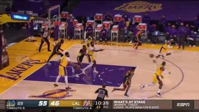 [Highlight] LeBron James euro-step and 1