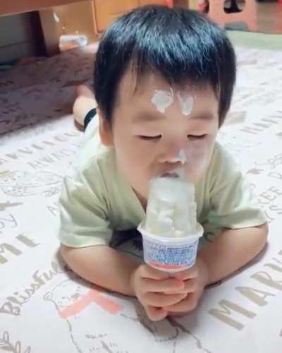 To finish an ice cream