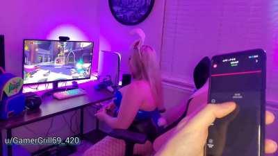 Using a remote controlled vibrator while gaming is my new favorite thing.