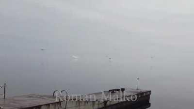 A Russian transport helicopter heading towards Kyiv is shot down by MANPAD (24th February 2022)