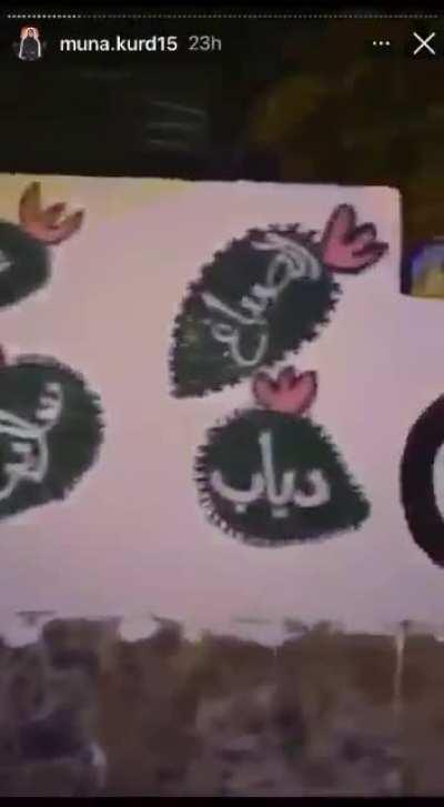 Muna Alkurd, one of the Palestinians Israel is trying to expel off her land, wrote on her own wall 