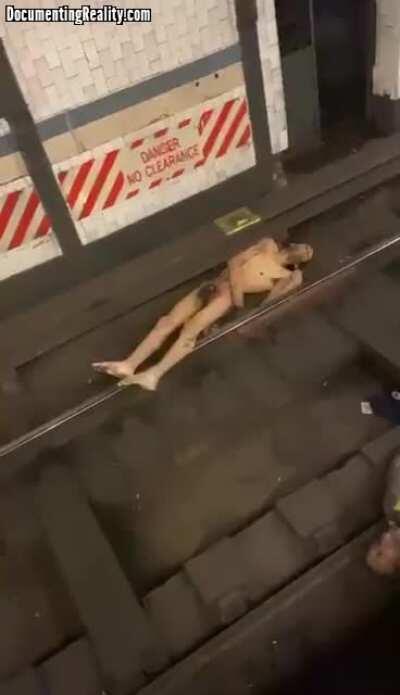 Naked man on bath salts travels to heaven on the NYC Subway