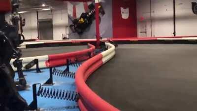 Kids driving Go-Karts