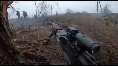 POV of one of the defenders of Ukraine in the Bakhmut direction