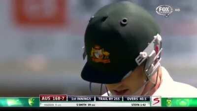 Dale steyn to brad haddin.......