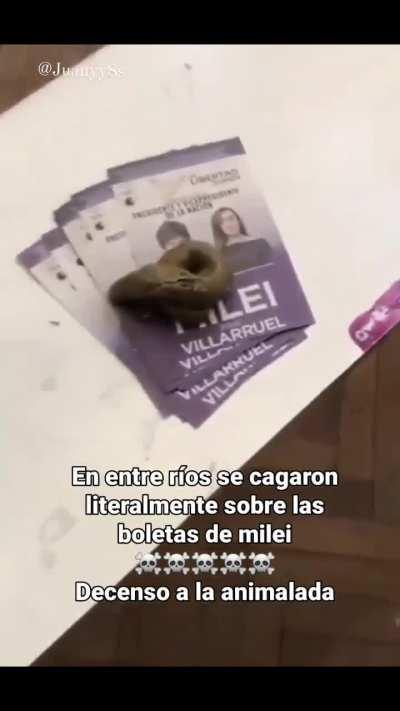 [Entre Rios] Se cagaron (literalmente) en las voletas de Javier Milei