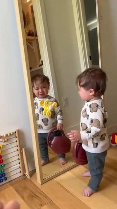 Stuck inside a mirror!