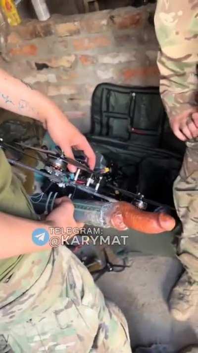 An unusual FVP kamikaze drone will soon penetrate orc positions.