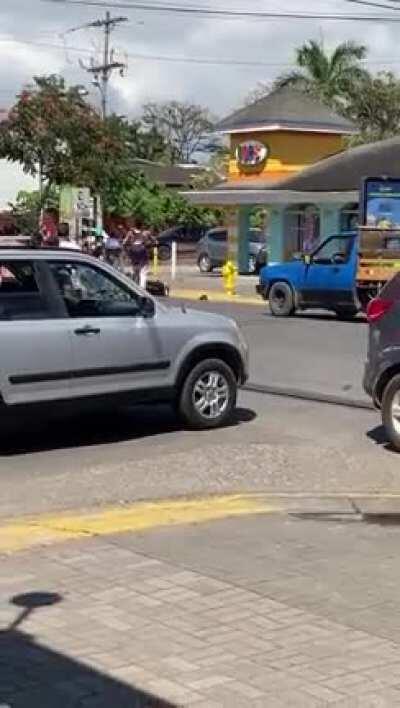 Jumping from the roof on a bicycle...