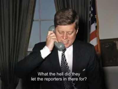 JFK outraged on phone call about $5000 furniture