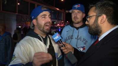 [Highlight] [highlight] Global News in Toronto interviews Jays fans outside of Rogers center