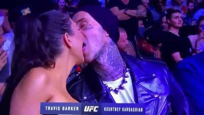 Kourtney and Travis tonight at UFC 264