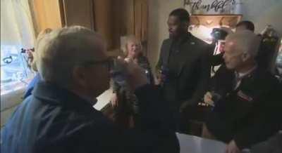 Govener of Ohio and chief of EPA trying to prove tap water is safe to drink by pretending to drink it.