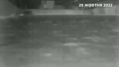 Video footage from the water drone used in todays attack on ships in Sevastopol