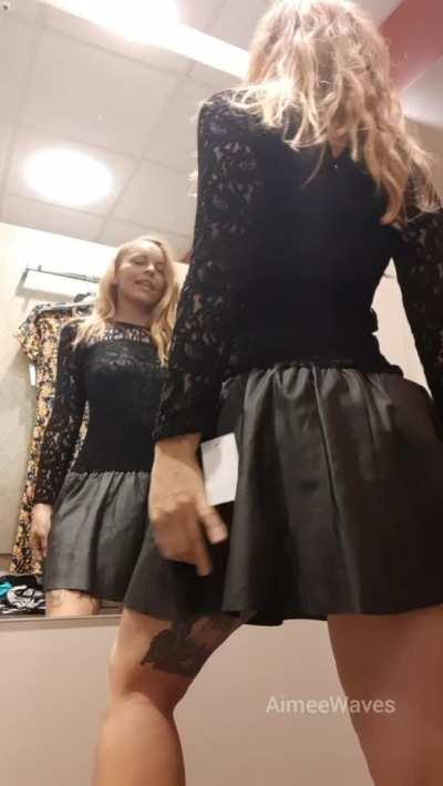 Would you fuck me in a department store fitting room?
