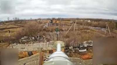 RU POV: Fiber-optic drone strikes on Ukrainian equipment in the Sumy direction.